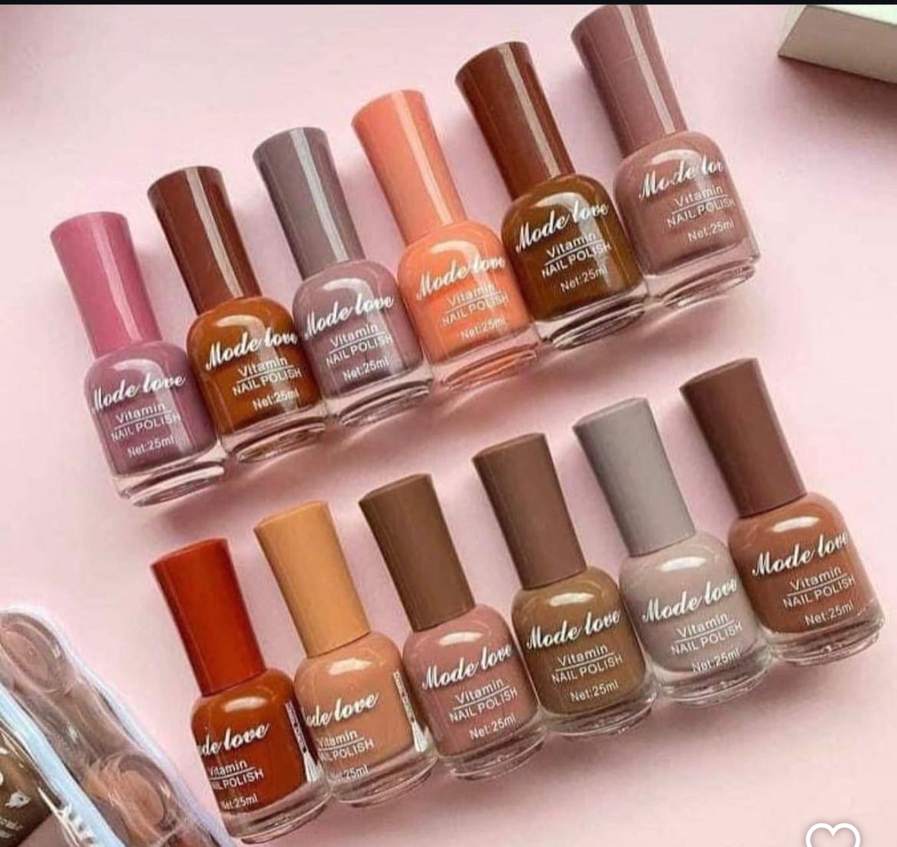 English colours Nude Nail paints set