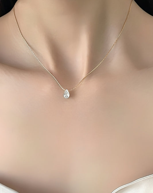 Elegant Zircon Heart Necklace chain